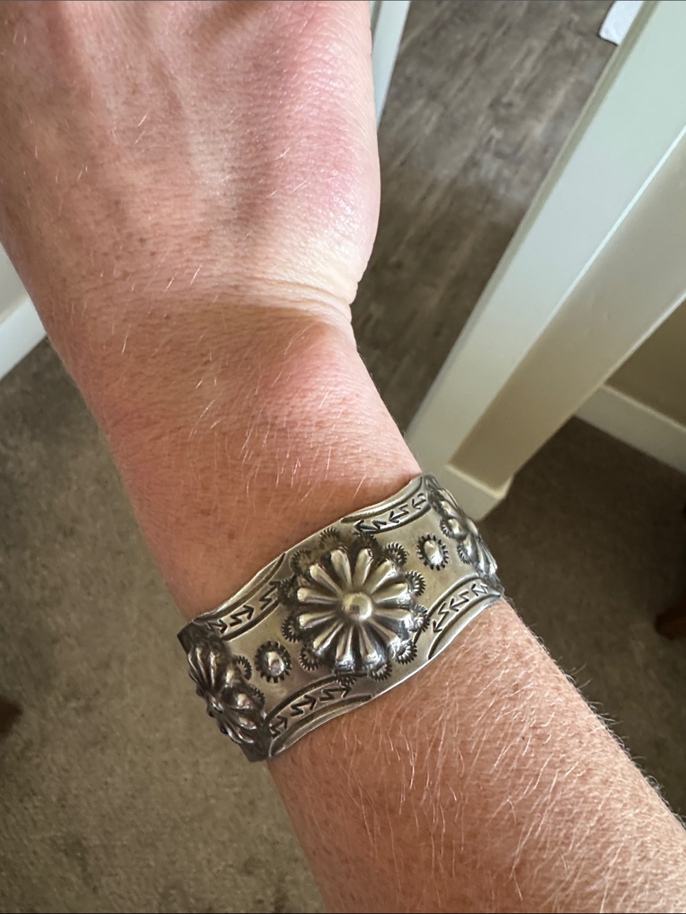 Sterling Silver Western Adjustable Cuff Bracelet